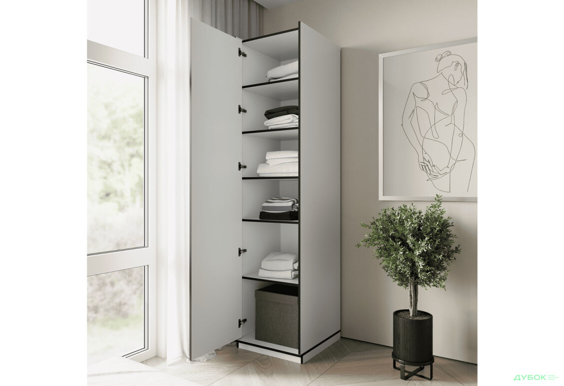 Пенал Moreli Ramo / Рамо R-0011 з полицями 51,8 см, білий - Зображення 3 Зображення 3 - Пенал Moreli Ramo / Рамо R-0011 з полицями 51,8 см, білий