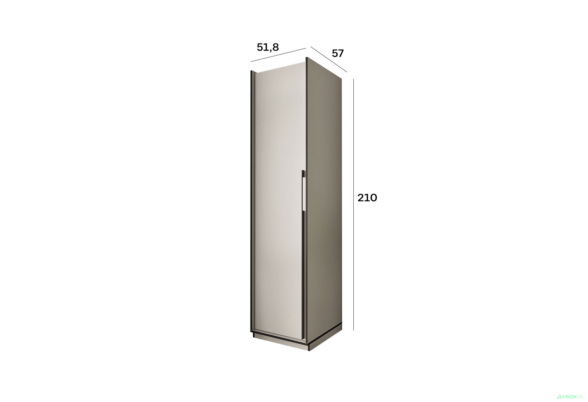 Изображение 3 - Пенал Moreli Ramo / Рамо R-0012 со штангой и полками 51,8 см, кашемир