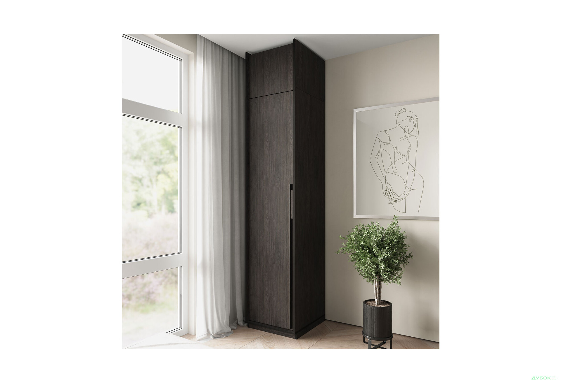 Зображення 2 - Антресоль Moreli Ramo / Рамо R-0021 1-дверна 51,8 см, венге
