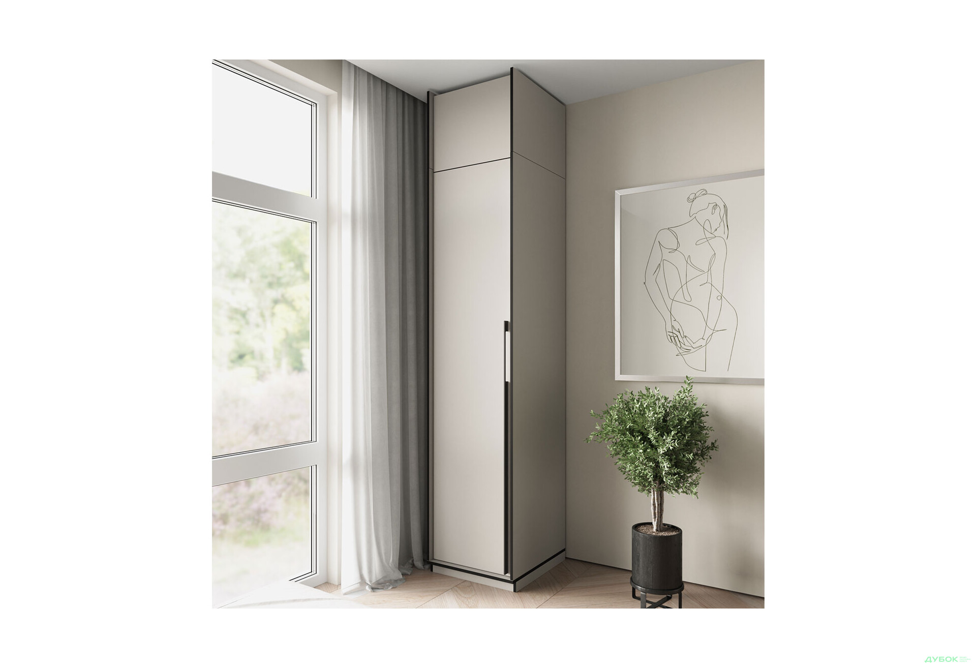 Изображение 2 - Антресоль Moreli Ramo / Рамо R-0021 1-дверная 51,8 см, кашемир