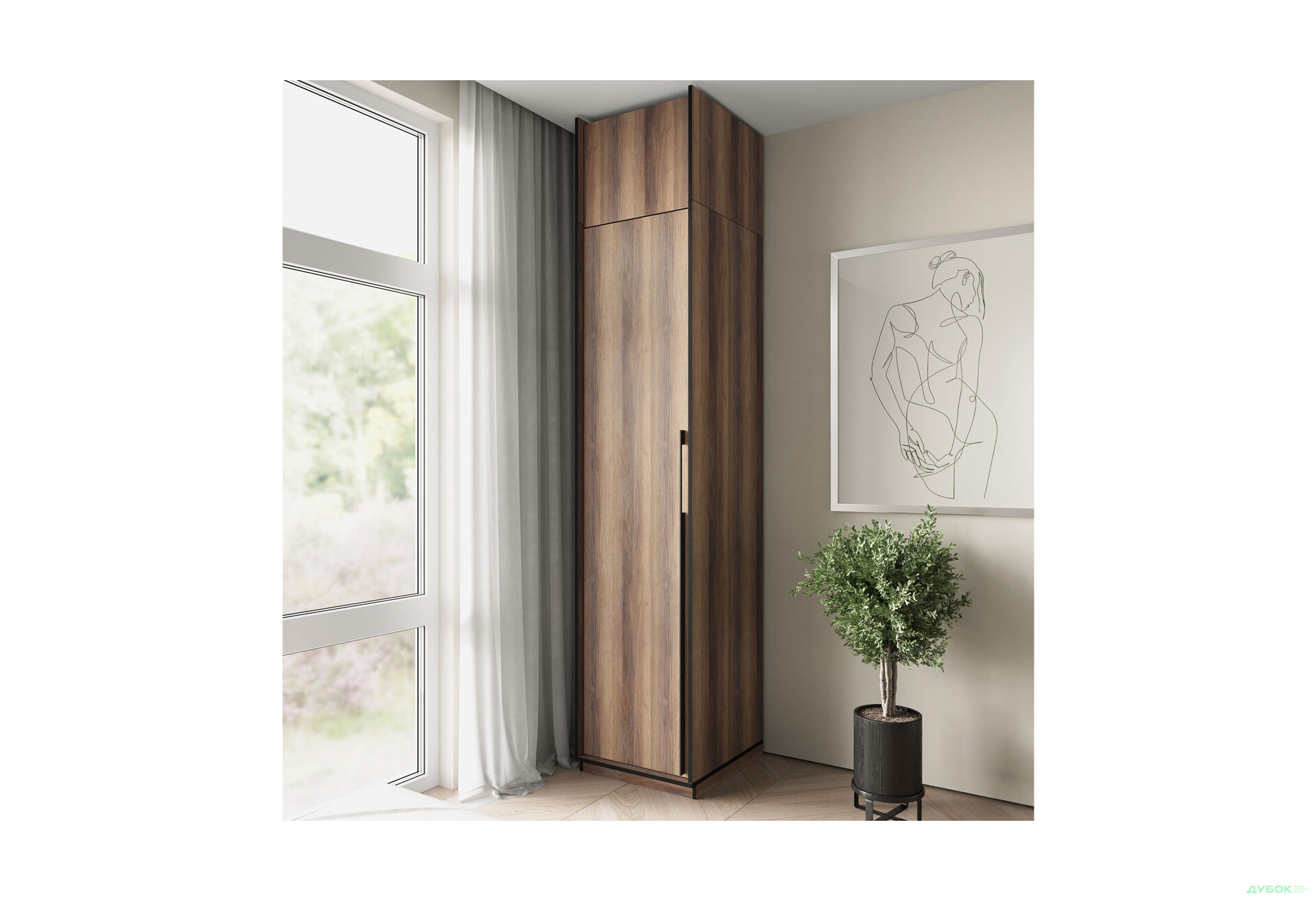 Изображение 2 - Антресоль Moreli Ramo / Рамо R-0021 1-дверная 51,8 см, дуб кверкус