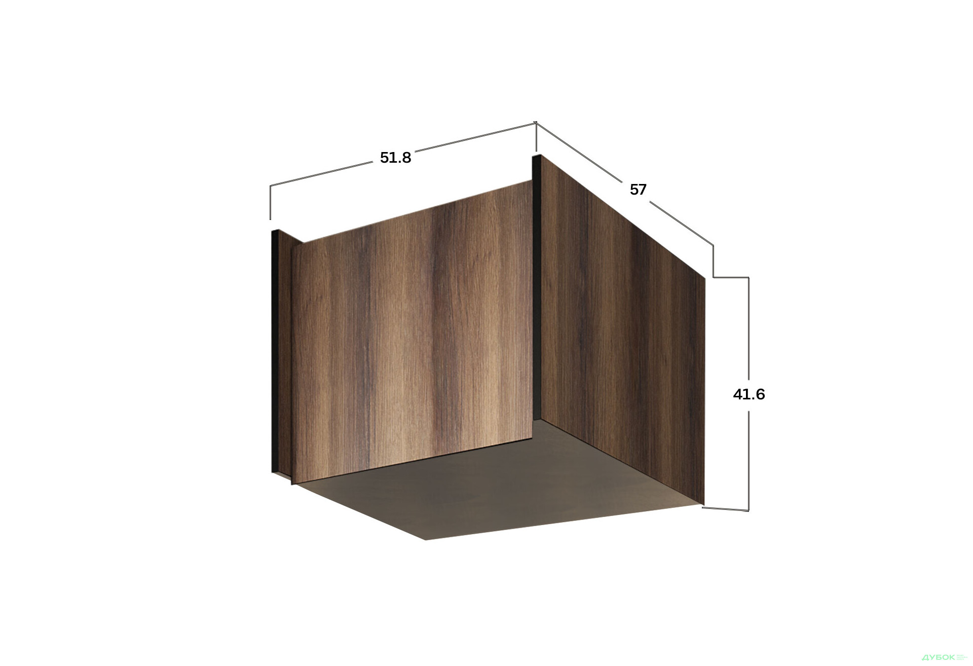 Изображение 3 - Антресоль Moreli Ramo / Рамо R-0021 1-дверная 51,8 см, дуб кверкус