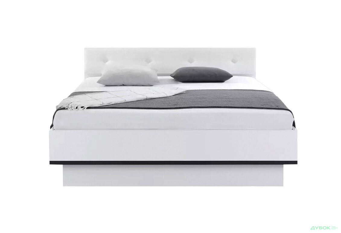 Ліжко-подіум MiroMark Лука / Lucca 160x200, Білий глянець / Мат антрацит - Зображення 4 Зображення 4 - Ліжко-подіум MiroMark Лука / Lucca 160x200, Білий глянець / Мат антрацит