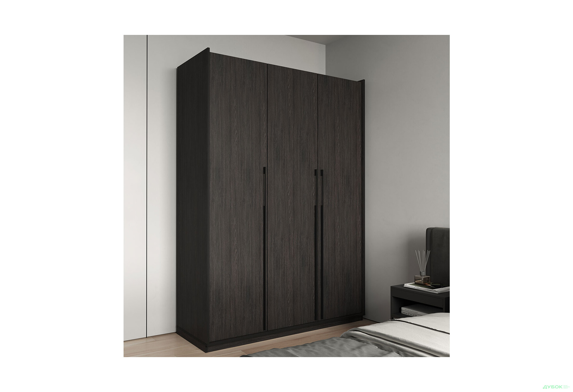 Шафа Moreli Ramo / Рамо R-0015 3-дверна з полицями 148,4 см, венге - Зображення 2 Зображення 2 - Шафа Moreli Ramo / Рамо R-0015 3-дверна з полицями 148,4 см, венге