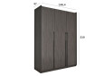 Зображення 3 - Шафа Moreli Ramo / Рамо R-0015 3-дверна з полицями 148,4 см, венге
