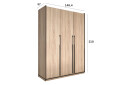 Изображение 3 - Шкаф Moreli Ramo / Рамо R-0015 3-дверный с полками 148,4 см, дуб сонома