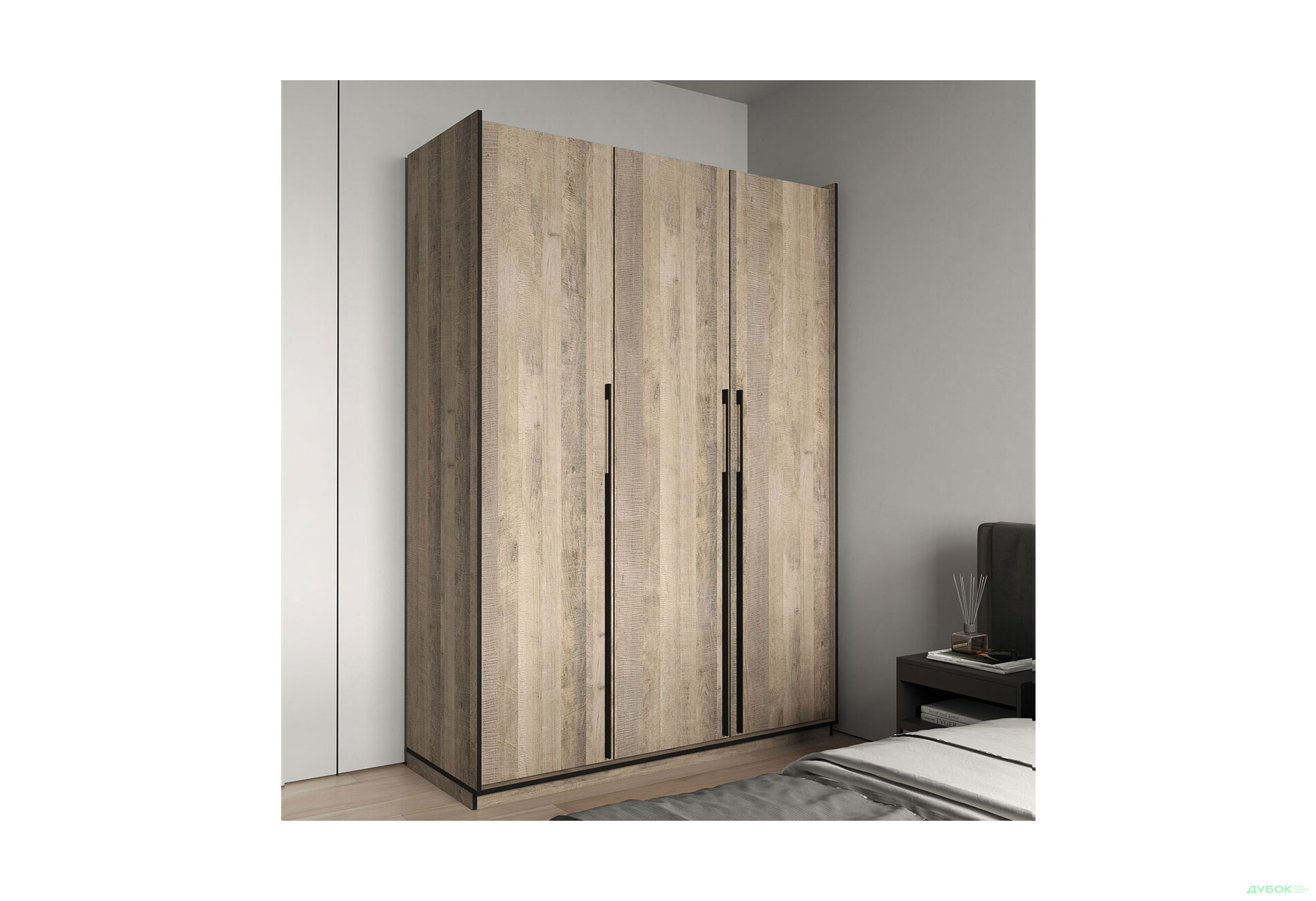 Шкаф Moreli Ramo / Рамо R-0015 3-дверный с полками 148,4 см, дуб гранж песочный - Изображение 2 Изображение 2 - Шкаф Moreli Ramo / Рамо R-0015 3-дверный с полками 148,4 см, дуб гранж песочный