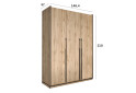 Изображение 3 - Шкаф Moreli Ramo / Рамо R-0016 3-дверный со штангой и полками 148,4 см, дуб аппалачи