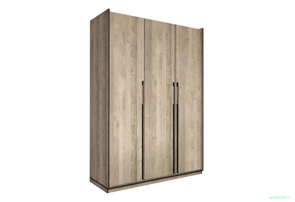Шафа Moreli Ramo / Рамо R-0016 3-дверна зі штангою та полицями 148,4 см, дуб гранж пісочний - Зображення 1 Зображення 1 - Шафа Moreli Ramo / Рамо R-0016 3-дверна зі штангою та полицями 148,4 см, дуб гранж пісочний