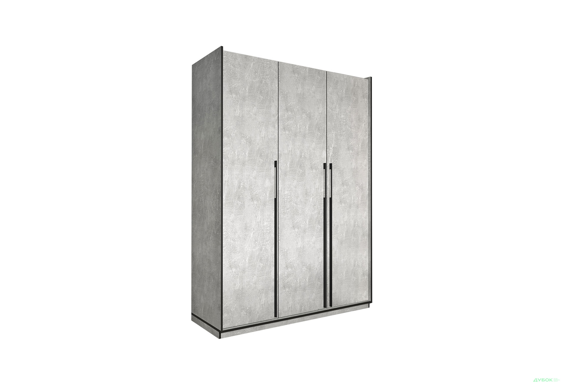 Шафа Moreli Ramo / Рамо R-0016 3-дверна зі штангою та полицями 148,4 см, бетон - Зображення 1 Зображення 1 - Шафа Moreli Ramo / Рамо R-0016 3-дверна зі штангою та полицями 148,4 см, бетон