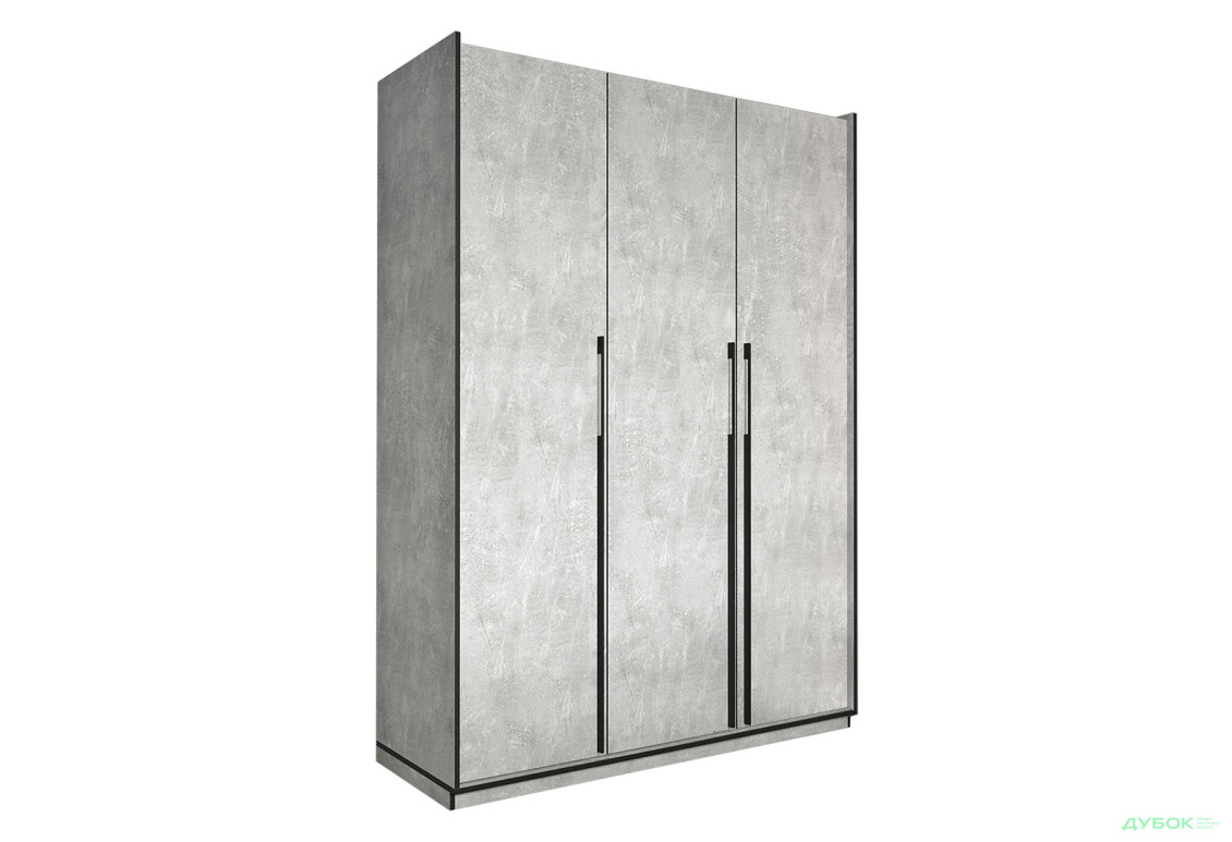 Шафа Moreli Ramo / Рамо R-0016 3-дверна зі штангою та полицями 148,4 см, бетон - Зображення 1 Зображення 1 - Шафа Moreli Ramo / Рамо R-0016 3-дверна зі штангою та полицями 148,4 см, бетон