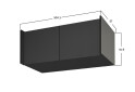 Зображення 3 - Антресоль Moreli Ramo / Рамо R-0022 2-дверна 100,1 см, антрацит