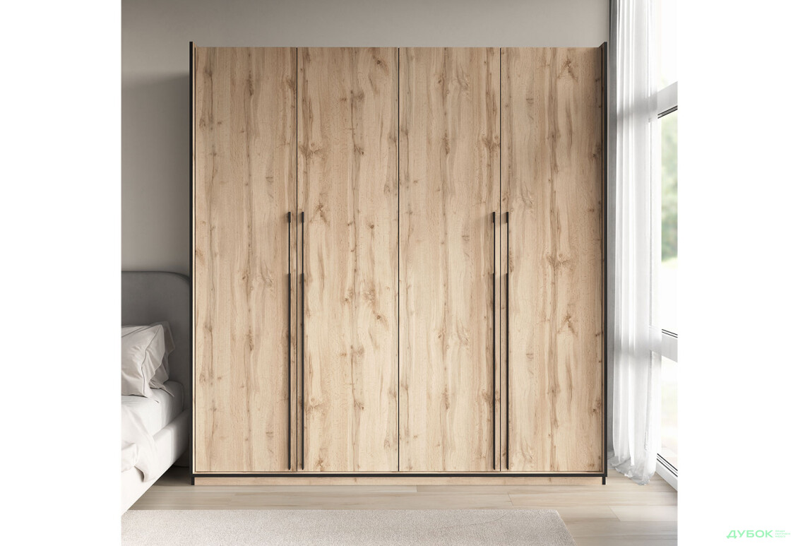 Шафа Moreli Ramo / Рамо R-0017 4-дверна з полицями 196,8 см, дуб аппалачі - Зображення 2 Зображення 2 - Шафа Moreli Ramo / Рамо R-0017 4-дверна з полицями 196,8 см, дуб аппалачі