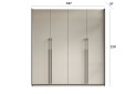 Изображение 3 - Шкаф Moreli Ramo / Рамо R-0018 4-дверный со штангами и полками 196,8 см, кашемир