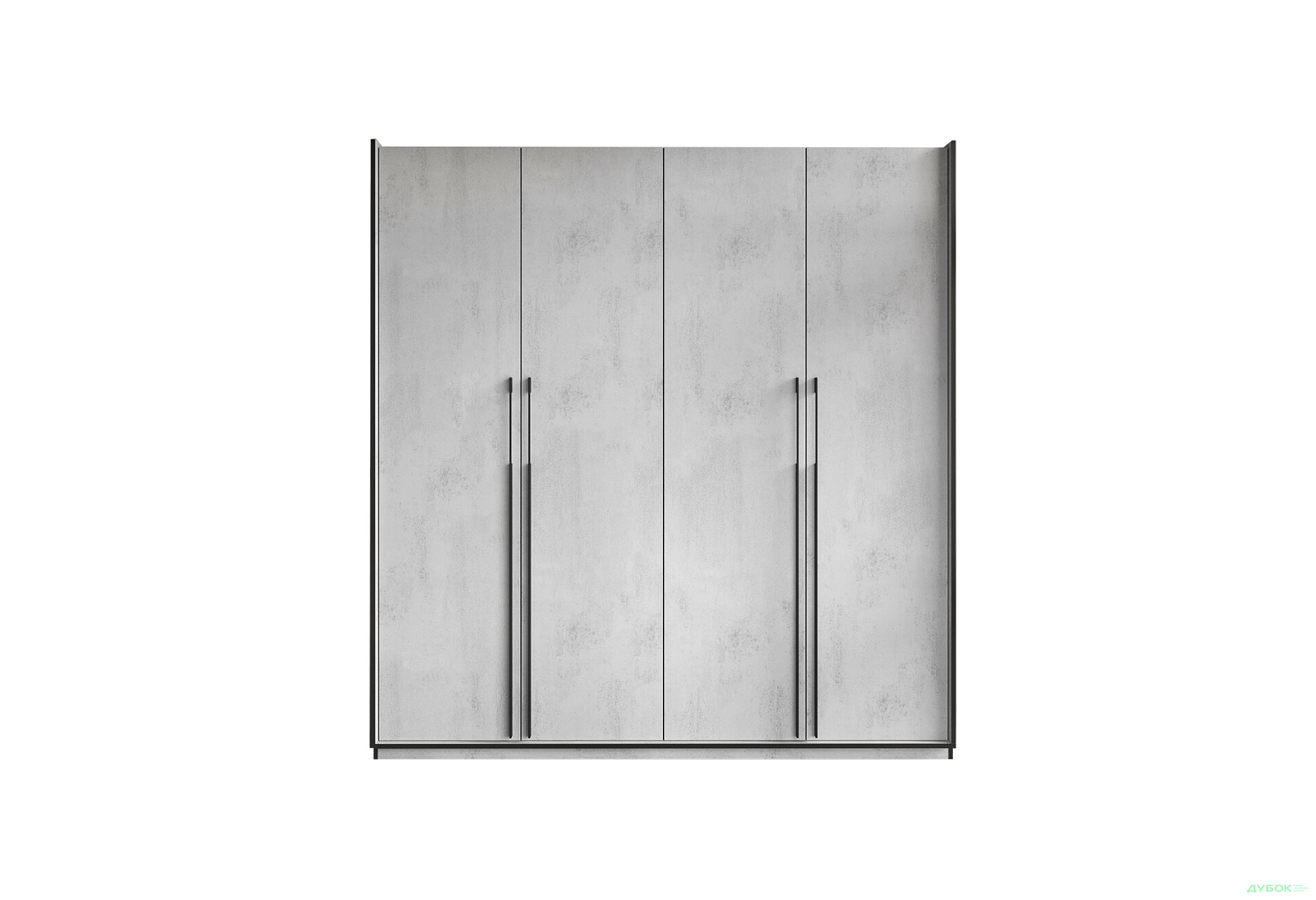 Шафа Moreli Ramo / Рамо R-0018 4-дверна зі штангами і полицями 196,8 см, бетон тефра - Зображення 1 Зображення 1 - Шафа Moreli Ramo / Рамо R-0018 4-дверна зі штангами і полицями 196,8 см, бетон тефра
