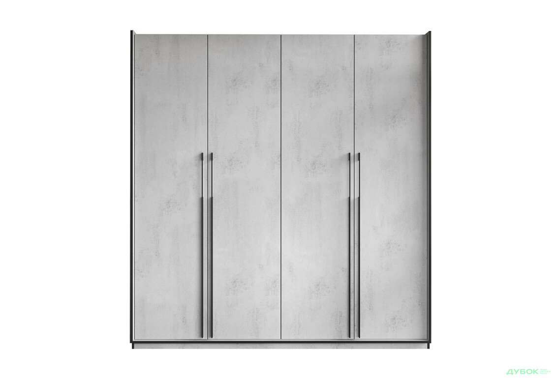 Шафа Moreli Ramo / Рамо R-0018 4-дверна зі штангами і полицями 196,8 см, бетон тефра - Зображення 1 Зображення 1 - Шафа Moreli Ramo / Рамо R-0018 4-дверна зі штангами і полицями 196,8 см, бетон тефра