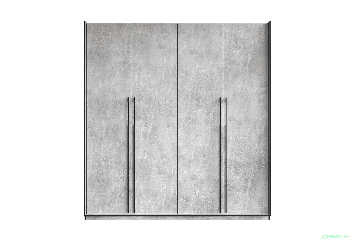 Шафа Moreli Ramo / Рамо R-0018 4-дверна зі штангами і полицями 196,8 см, бетон - Зображення 1 Зображення 1 - Шафа Moreli Ramo / Рамо R-0018 4-дверна зі штангами і полицями 196,8 см, бетон