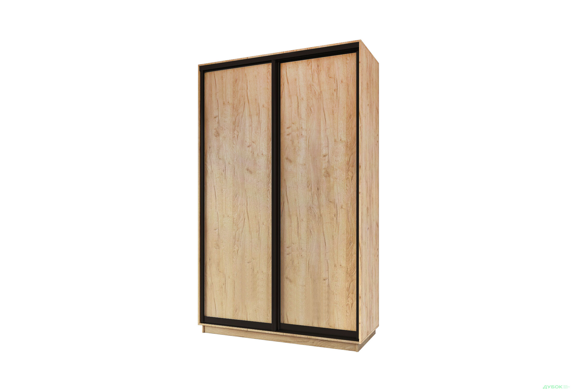 Изображение 1 - Шкаф-купе Garant 2-дверный 2 ДСП 150x240x60 см, дуб крафт золотий профиль / бавария (чёрный)