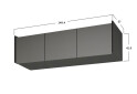 Зображення 3 - Антресоль Moreli Ramo / Рамо R-0023 3-дверна 148,4 см, антрацит