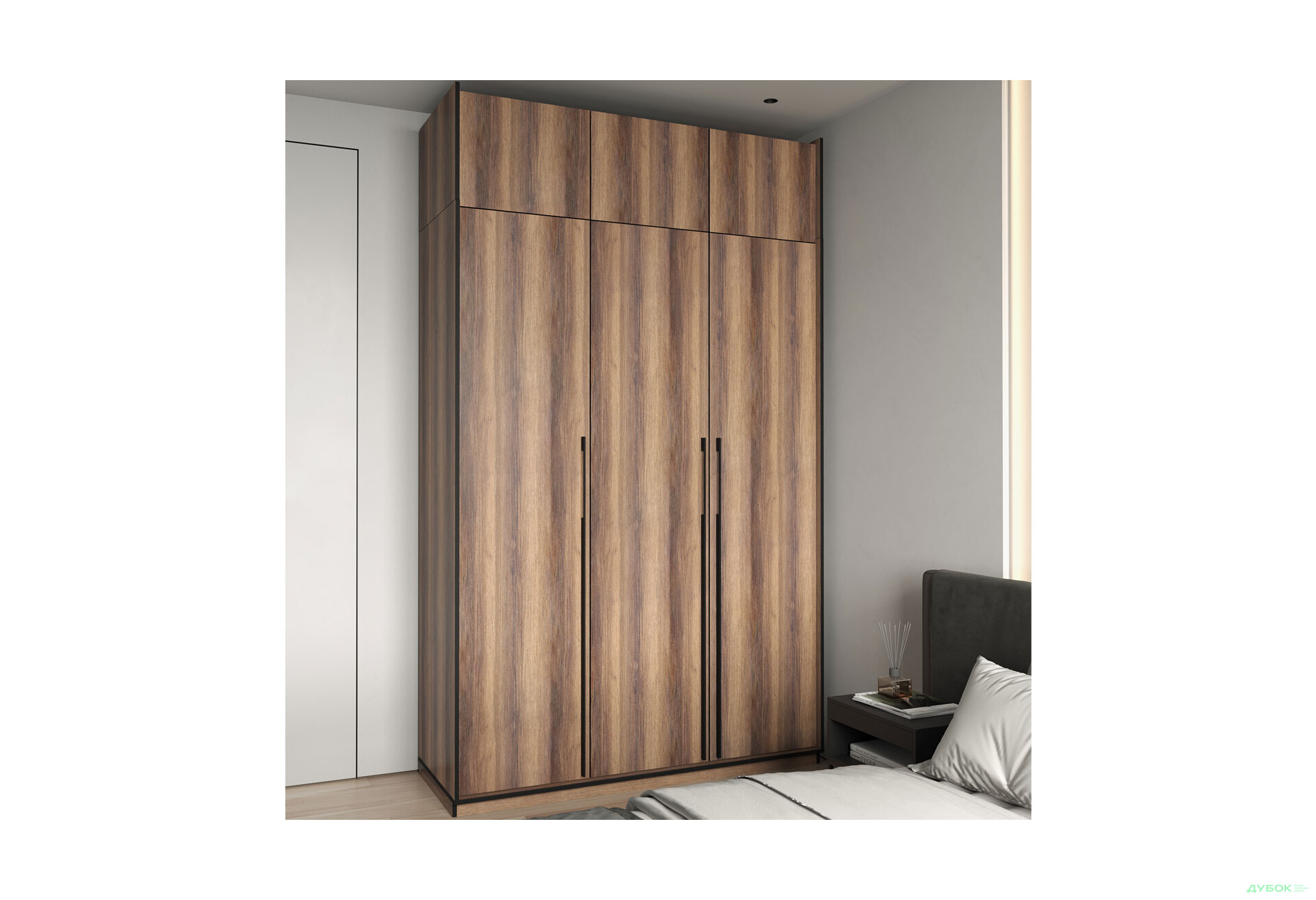 Зображення 2 - Антресоль Moreli Ramo / Рамо R-0023 3-дверна 148,4 см, дуб кверкус