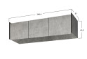 Изображение 3 - Антресоль Moreli Ramo / Рамо R-0023 3-дверная 148,4 см, бетон
