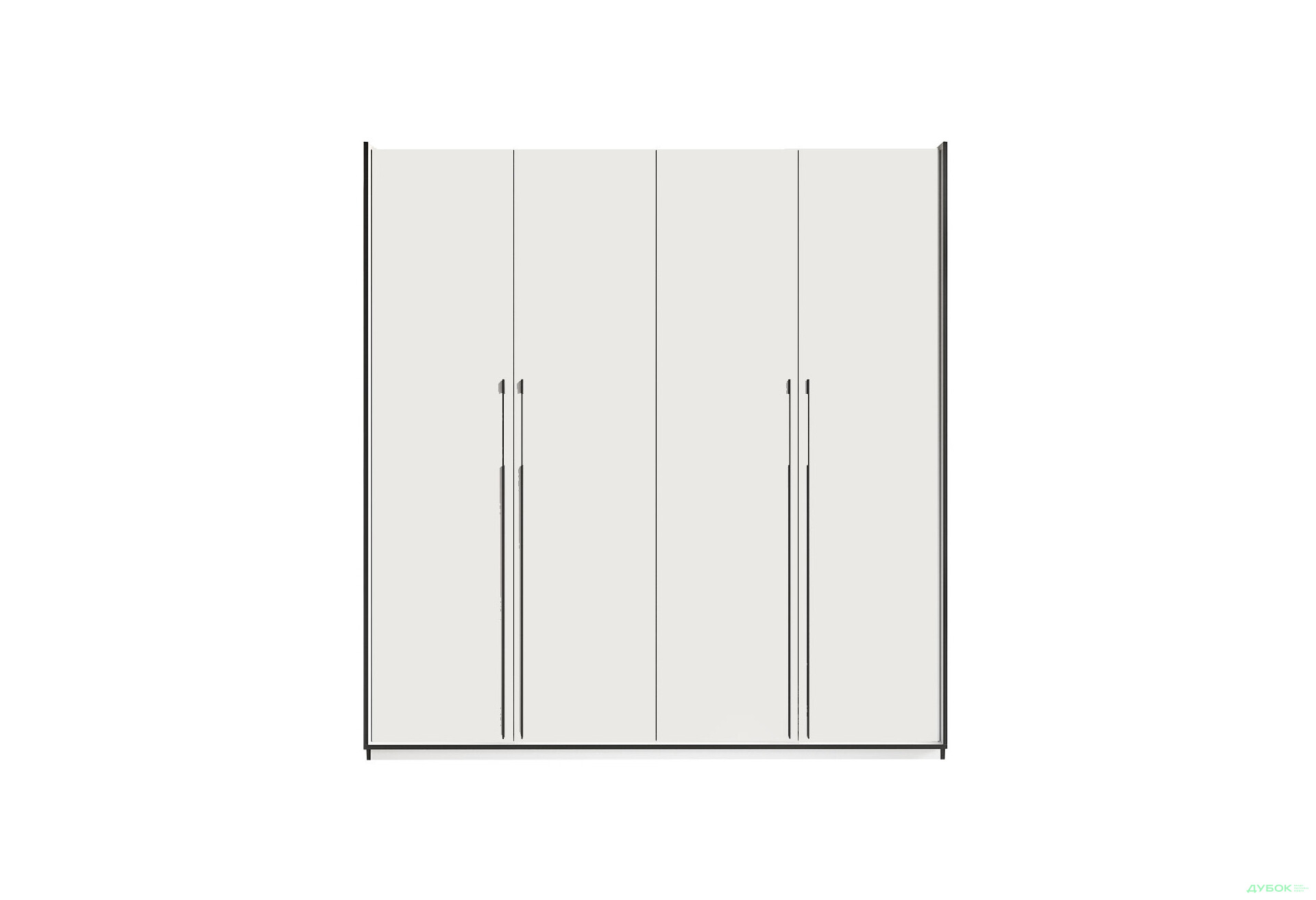 Шафа Moreli Ramo / Рамо R-0019 4-дверна зі штангою зліва і полицями 196,8 см, біла - Зображення 1 Зображення 1 - Шафа Moreli Ramo / Рамо R-0019 4-дверна зі штангою зліва і полицями 196,8 см, біла