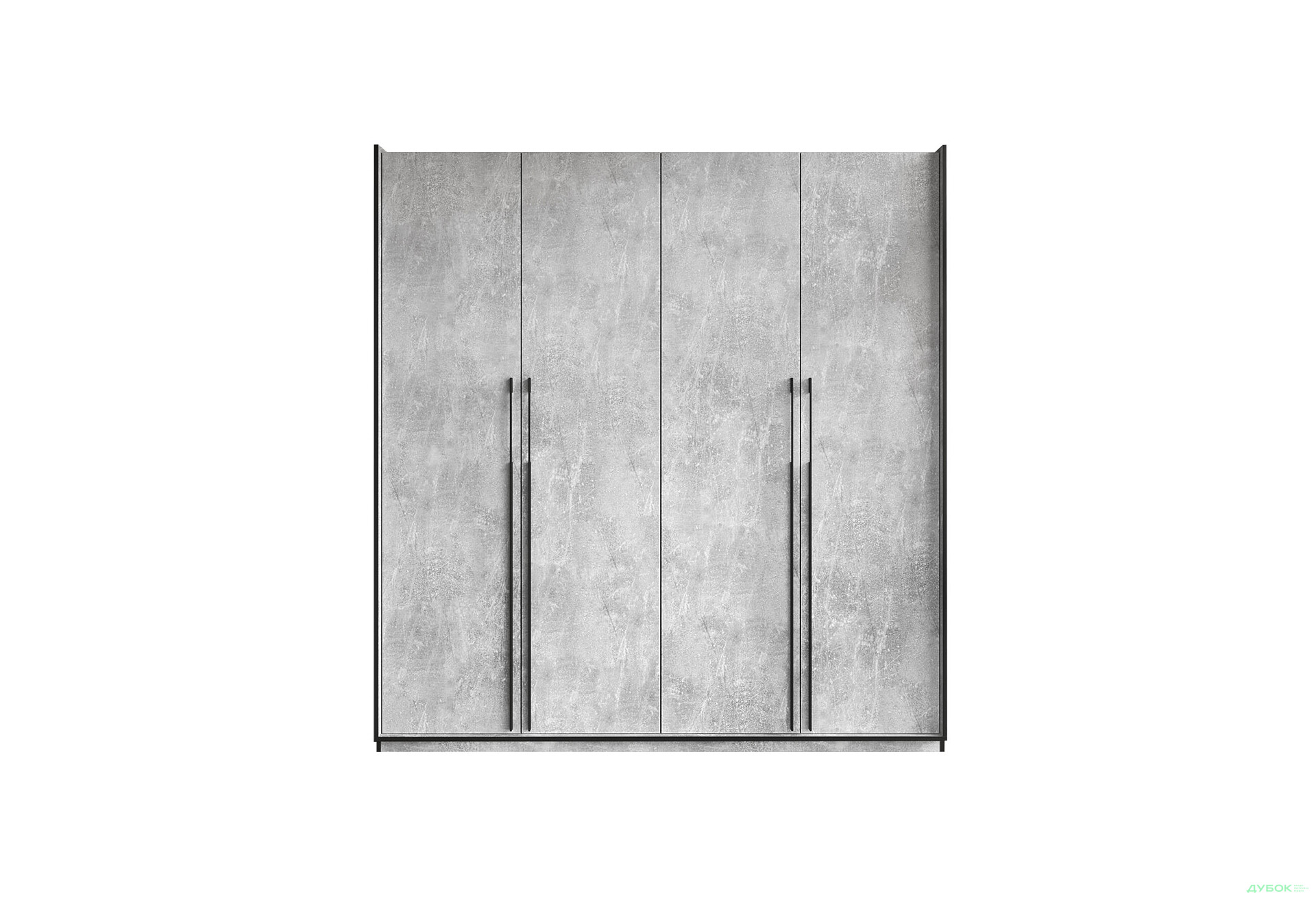 Шафа Moreli Ramo / Рамо R-0020 4-дверна зі штангою справа і полицями 196,8 см, бетон - Зображення 1 Зображення 1 - Шафа Moreli Ramo / Рамо R-0020 4-дверна зі штангою справа і полицями 196,8 см, бетон