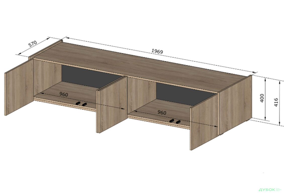 Антресоль Moreli Ramo / Рамо R-0024 4-дверная 196,8 см, белый - Изображение 4 Изображение 4 - Антресоль Moreli Ramo / Рамо R-0024 4-дверная 196,8 см, белый