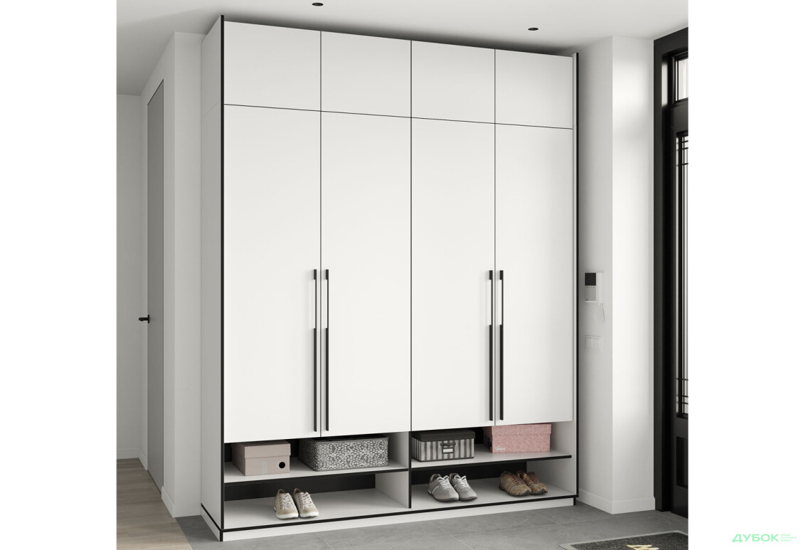 Антресоль Moreli Ramo / Рамо R-0024 4-дверная 196,8 см, белый - Изображение 2 Изображение 2 - Антресоль Moreli Ramo / Рамо R-0024 4-дверная 196,8 см, белый