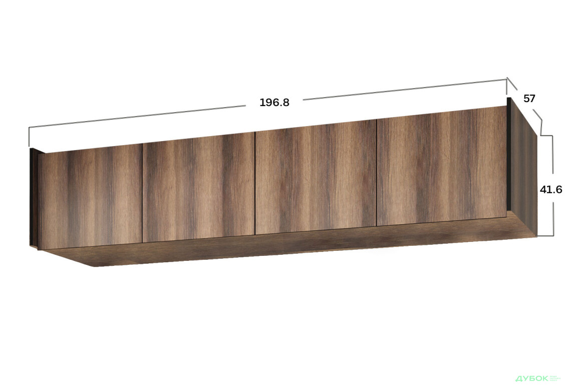 Изображение 3 - Антресоль Moreli Ramo / Рамо R-0024 4-дверная 196,8 см, дуб кверкус