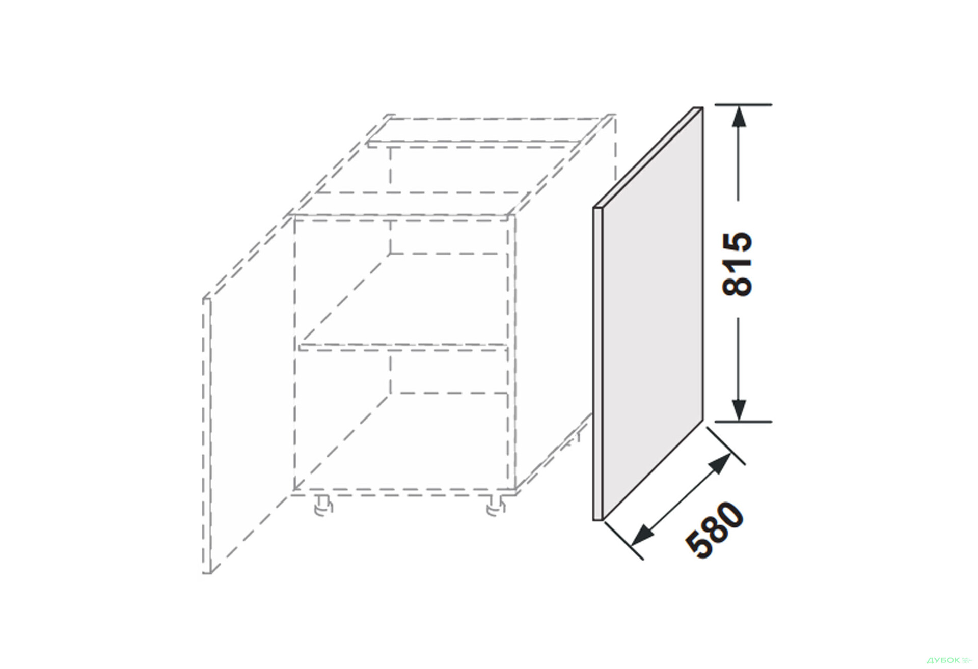 Бічна панель нижня 820мм Вінтаж / Vintage MiroMark - Зображення 2 Зображення 2 - Бічна панель нижня 820мм Вінтаж / Vintage MiroMark
