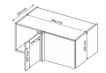 Антресоль угол 90 град. белый глянец Изображение Антресоль угол 90 град. белый глянец