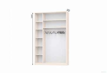 Корпус 1500х600х2400 Шкафа-купе 2D 1500, дуб сонома