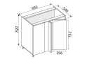 Изображение 2 - Низ угол Н 90°/820x1000x600 1дв правый Миллениум / Millenium МироМарк