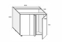 Изображение 2 - Низ угол Н 90°/820x1000x600 1дв Pro Blum правый Миллениум / Millenium Premium МироМарк