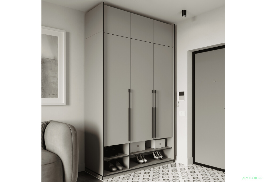 Шкаф Moreli Ramo / Рамо R-0005 3-дверный с полками и антресолью 148,4 см, кашемир - Изображение 2 Изображение 2 - Шкаф Moreli Ramo / Рамо R-0005 3-дверный с полками и антресолью 148,4 см, кашемир