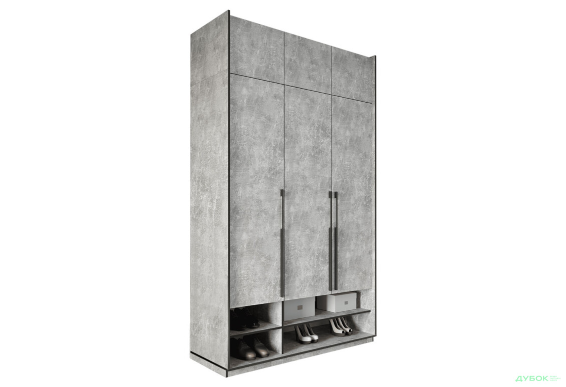 Шафа Moreli Ramo / Рамо R-0005 3-дверна з полицями та антресоллю 148,4 см, бетон - Зображення 1 Зображення 1 - Шафа Moreli Ramo / Рамо R-0005 3-дверна з полицями та антресоллю 148,4 см, бетон