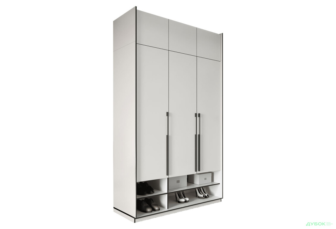 Шафа Moreli Ramo / Рамо R-0006 3-дверна зі штангою, полицями та антресоллю 148,4 см, біла - Зображення 1 Зображення 1 - Шафа Moreli Ramo / Рамо R-0006 3-дверна зі штангою, полицями та антресоллю 148,4 см, біла