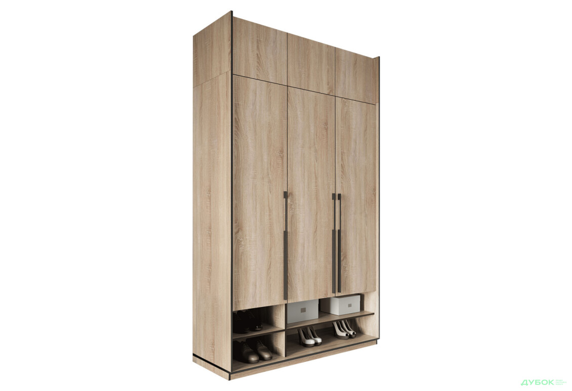 Шкаф Moreli Ramo / Рамо R-0006 3-дверный со штангой, полками и антресолью 148,4 см, дуб сонома - Изображение 1 Изображение 1 - Шкаф Moreli Ramo / Рамо R-0006 3-дверный со штангой, полками и антресолью 148,4 см, дуб сонома