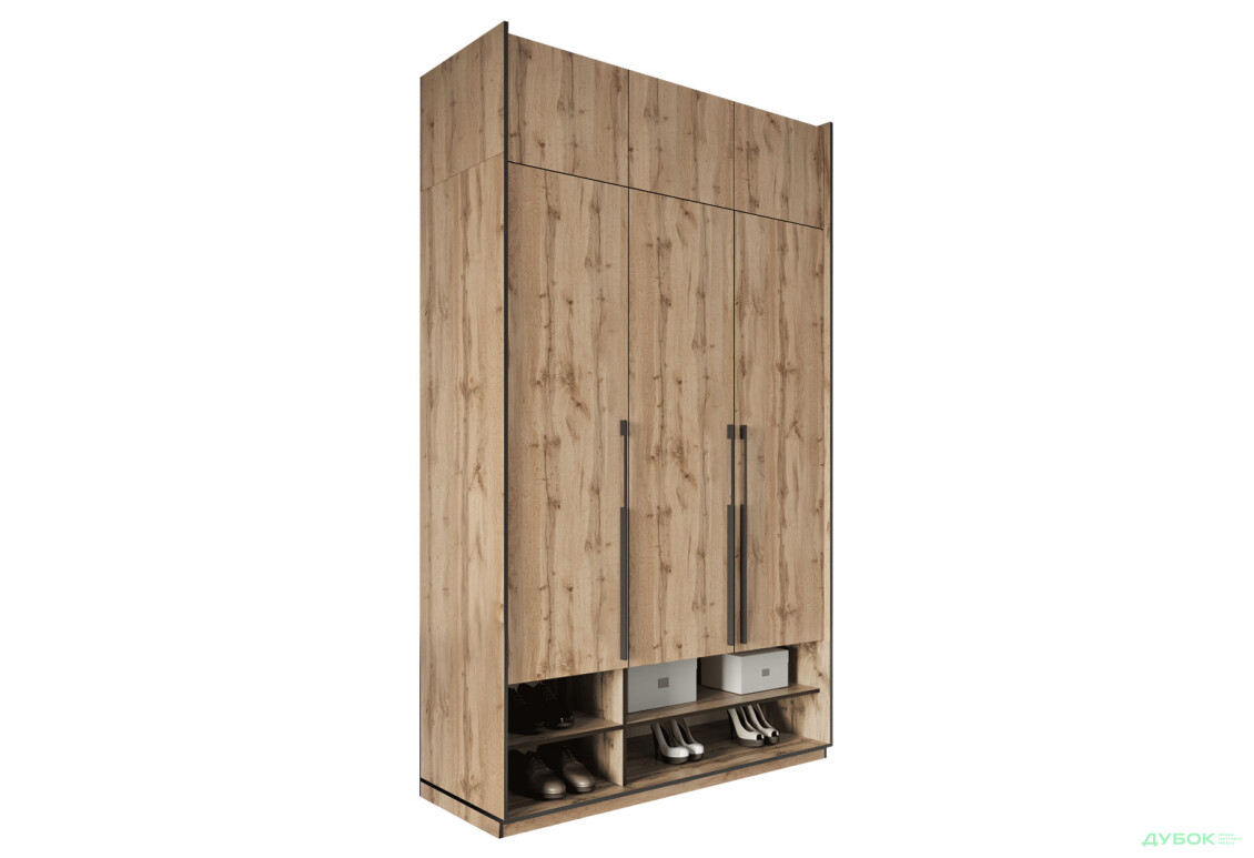 Шкаф Moreli Ramo / Рамо R-0006 3-дверный со штангой, полками и антресолью 148,4 см, дуб аппалачи - Изображение 1 Изображение 1 - Шкаф Moreli Ramo / Рамо R-0006 3-дверный со штангой, полками и антресолью 148,4 см, дуб аппалачи