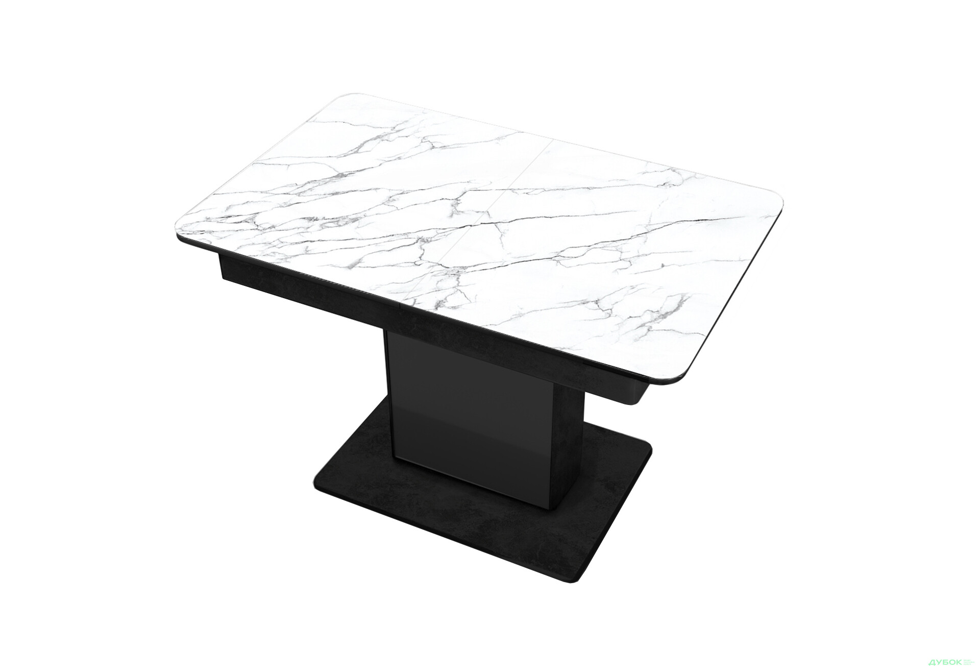 Зображення 1 - Стіл кухонний Jam Бостон Т розкладний, 140 / 180 см, бетон чорний / діамант