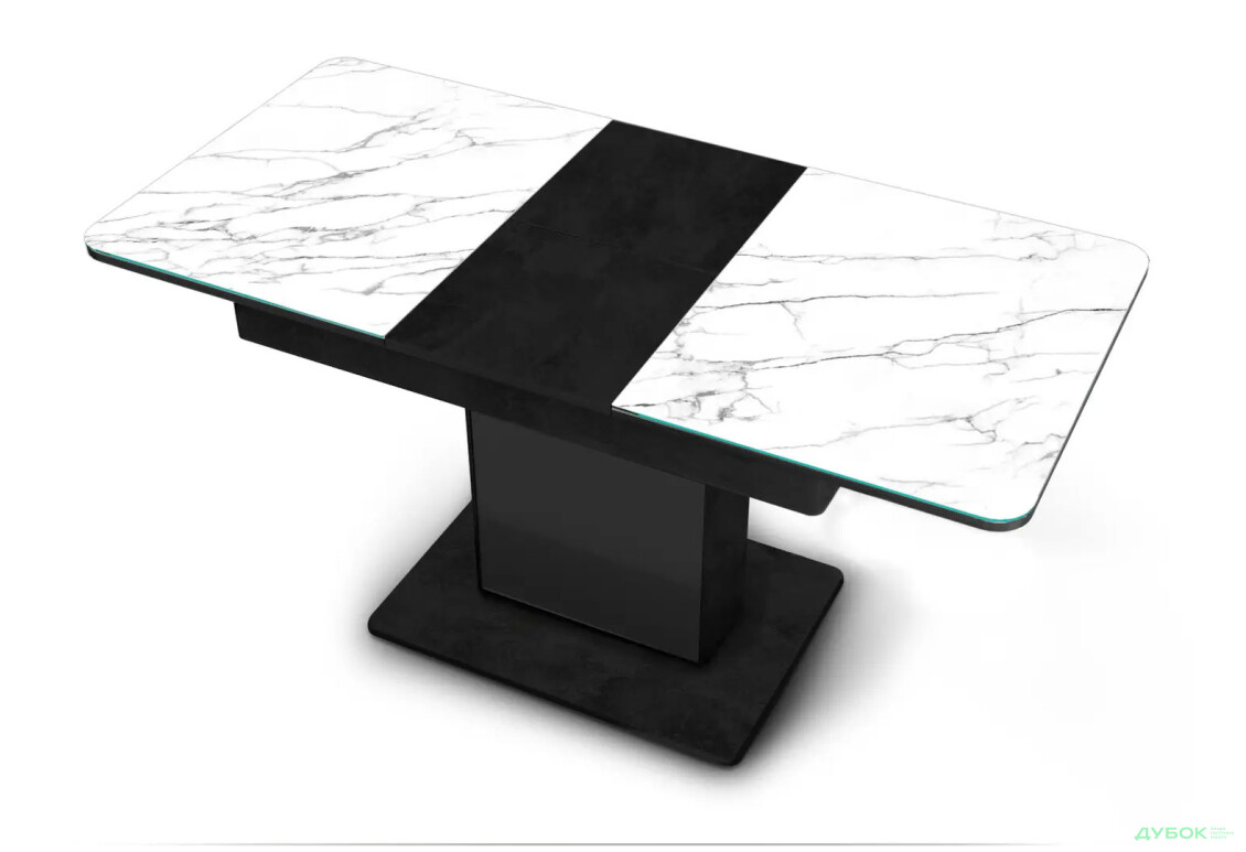 Стіл кухонний Jam Бостон Т розкладний, 140 / 180 см, бетон чорний / діамант - Зображення 4 Зображення 4 - Стіл кухонний Jam Бостон Т розкладний, 140 / 180 см, бетон чорний / діамант