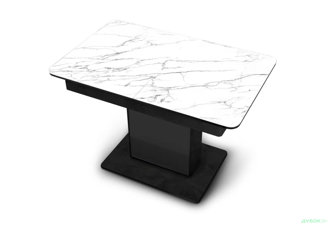 Стіл кухонний Jam Бостон Т розкладний, 140 / 180 см, бетон чорний / діамант - Зображення 1 Зображення 1 - Стіл кухонний Jam Бостон Т розкладний, 140 / 180 см, бетон чорний / діамант