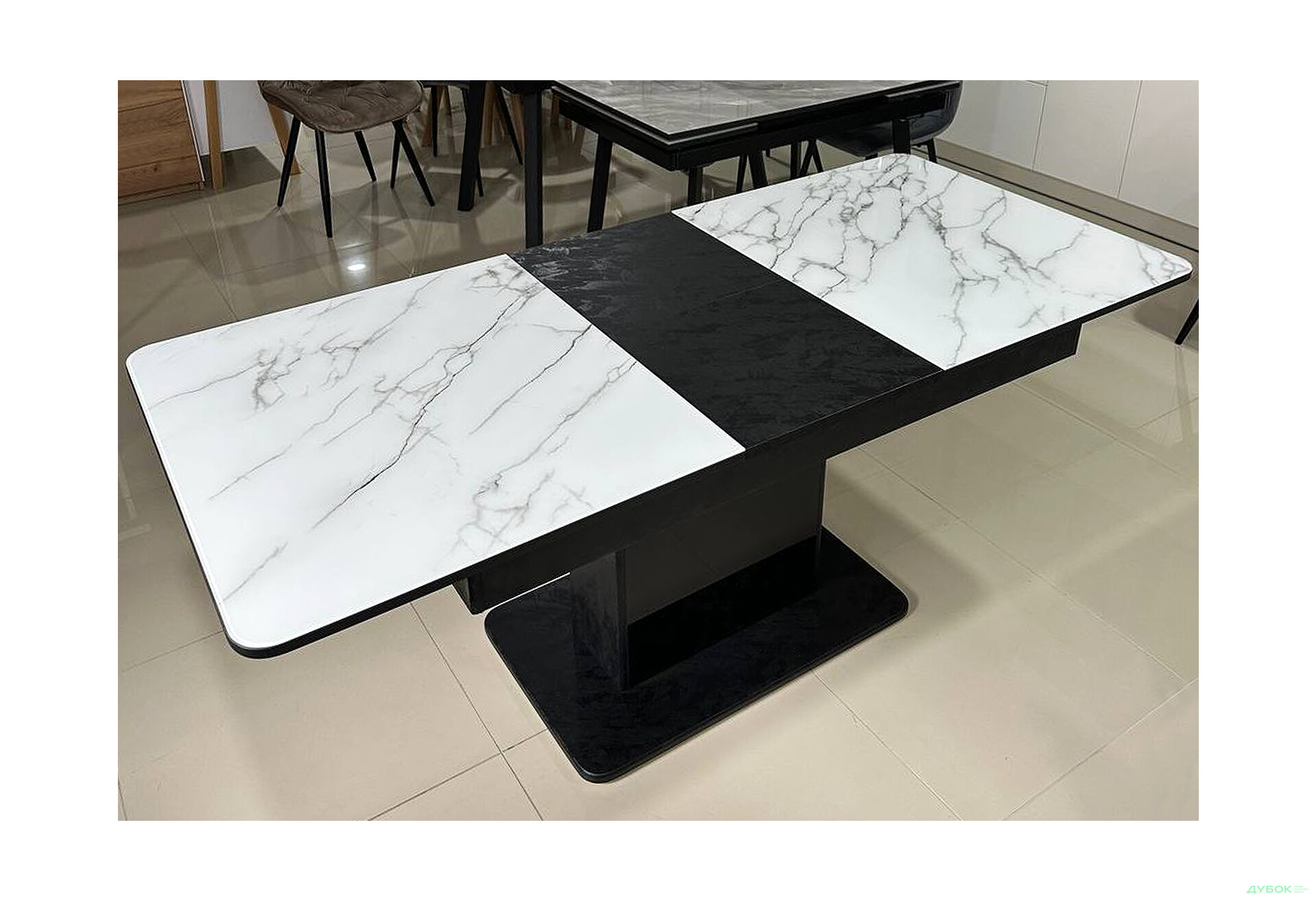 Стіл кухонний Jam Бостон Т розкладний, 140 / 180 см, бетон чорний / діамант - Зображення 11 Зображення 11 - Стіл кухонний Jam Бостон Т розкладний, 140 / 180 см, бетон чорний / діамант