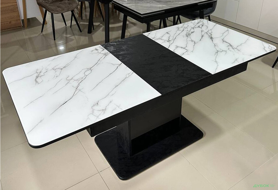 Стіл кухонний Jam Бостон Т розкладний, 140 / 180 см, бетон чорний / діамант - Зображення 11 Зображення 11 - Стіл кухонний Jam Бостон Т розкладний, 140 / 180 см, бетон чорний / діамант