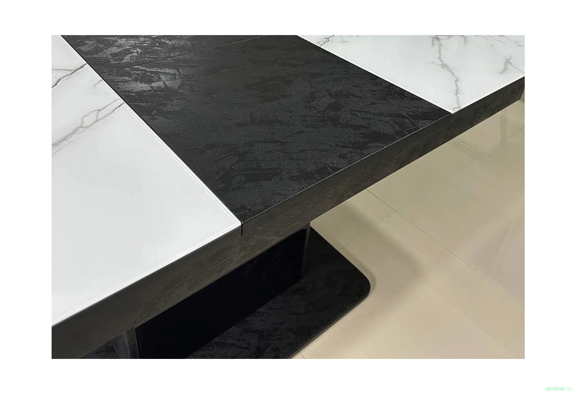 Стіл кухонний Jam Бостон Т розкладний, 140 / 180 см, бетон чорний / діамант - Зображення 12 Зображення 12 - Стіл кухонний Jam Бостон Т розкладний, 140 / 180 см, бетон чорний / діамант