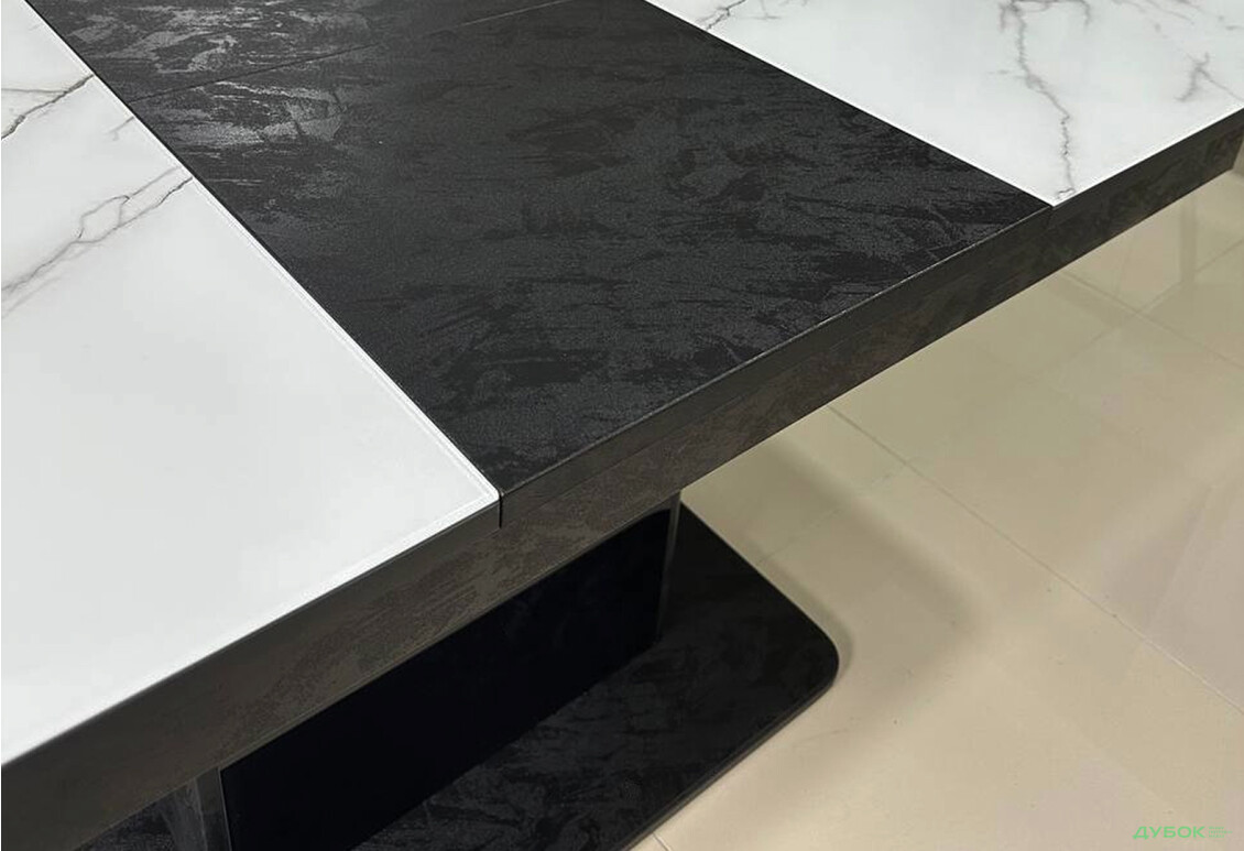 Стіл кухонний Jam Бостон Т розкладний, 140 / 180 см, бетон чорний / діамант - Зображення 12 Зображення 12 - Стіл кухонний Jam Бостон Т розкладний, 140 / 180 см, бетон чорний / діамант