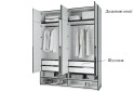 Шафа Moreli Ramo / Рамо R-0008 4-дверна зі штангами, полицями та антресоллю 196,8 см, біла - Зображення 6 Зображення 6 - Шафа Moreli Ramo / Рамо R-0008 4-дверна зі штангами, полицями та антресоллю 196,8 см, біла