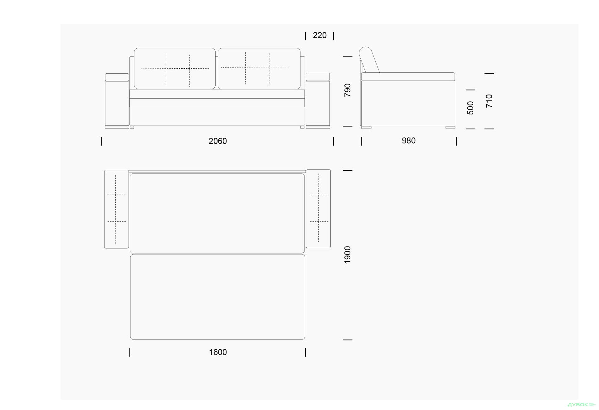 Диван Eurosof Остин / Ostin 160х190 см - Изображение 6 Изображение 6 - Диван Eurosof Остин / Ostin 160х190 см