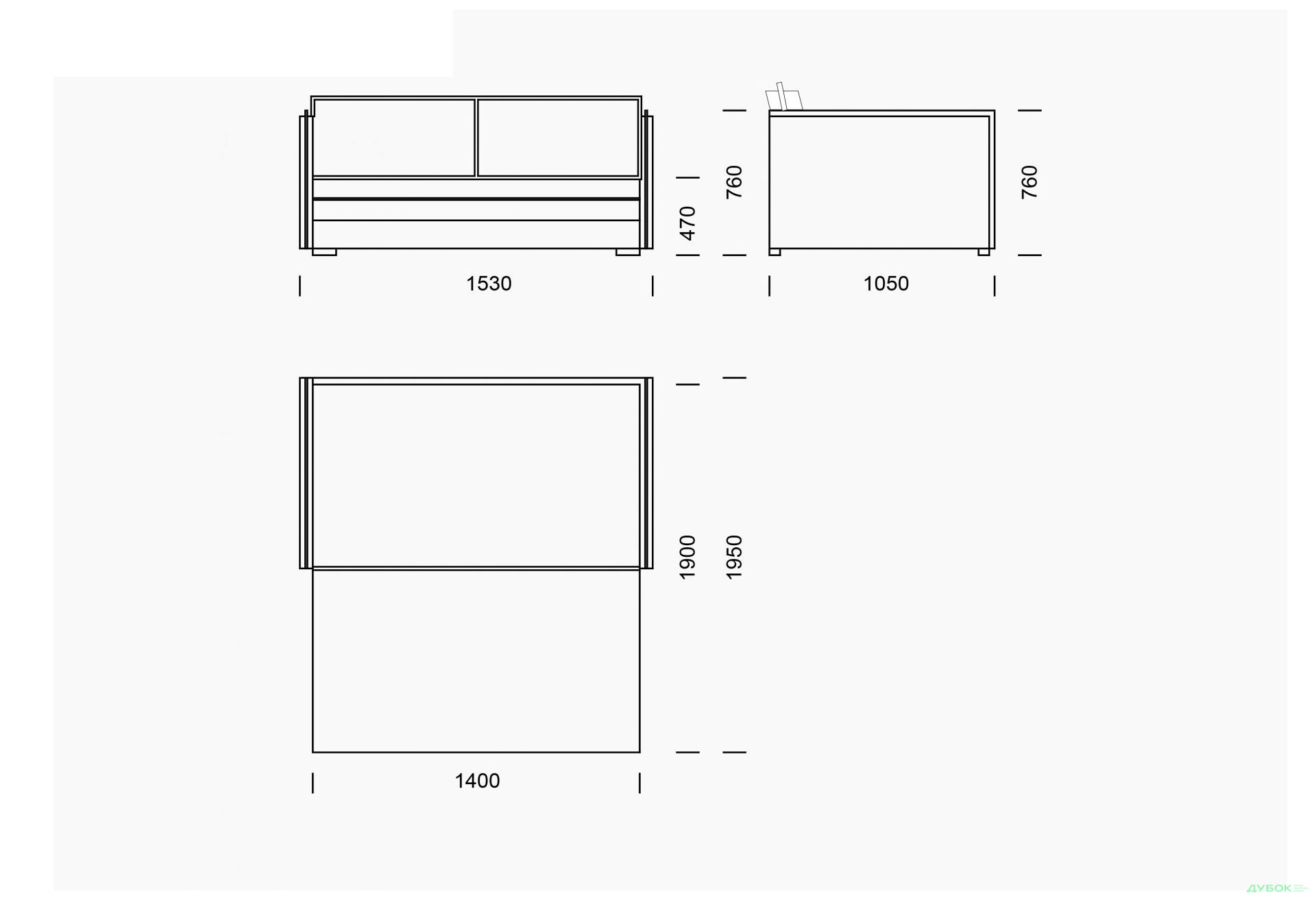 Диван Eurosof Джерси / Jersey 140х190 см - Изображение 7 Изображение 7 - Диван Eurosof Джерси / Jersey 140х190 см
